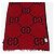Sciarpa in lana GG Jacquard GUCCI Blu Navy Rosso Auth 174669A - vista 13