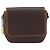 Céline Bolso de Hombro de Lona Macadam CELINE en Cuero PVC Marrón Dorado Auth INZ030 Castaño - vista 2