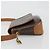 Céline Bolso de Hombro de Lona Macadam CELINE en Cuero PVC Marrón Dorado Auth INZ030 Castaño - vista 5