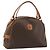 Céline Borsa a mano in tela Macadam CELINE in pelle PVC marrone oro Auth YKZ1476A D'oro