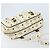 Borsa Tote MCM Logogram Vicetos in pelle PVC bianca e oro Auth YKZ095 Bianco D'oro - vista 6