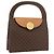 Céline Borsa a mano in tela Macadam Medallion CELINE in pelle PVC marrone oro Auth INZ093A D'oro