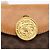 Céline Borsa a mano in tela Macadam Medallion CELINE in pelle PVC marrone oro Auth INZ093A D'oro - vista 14