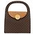 Céline Borsa a mano in tela Macadam Medallion CELINE in pelle PVC marrone oro Auth INZ093A D'oro - vista 2