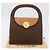 Céline Borsa a mano in tela Macadam Medallion CELINE in pelle PVC marrone oro Auth INZ093A D'oro - vista 24