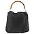 Borsa a Spalla in Pelle Gucci Bamboo 2way Nera Oro 001 1577 Auth YKZ474 Nero D'oro