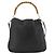 Borsa a Spalla in Pelle Gucci Bamboo 2way Nera Oro 001 1577 Auth YKZ474 Nero D'oro - vista 2