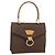Céline Borsa a mano in tela Macadam CELINE in pelle PVC marrone e oro Auth hk3589 D'oro