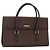 Burberry Borsa a mano in pelle marrone argento Auth 174424