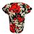 Top a stampa floreale multicolore nero / rosso di Dolce & Gabbana - vista 3