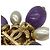Broche CC Logo embelezada com pedras em roxo / turquesa / strass / pérolas da Chanel 2005 Multicor - vista 3