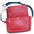 Borsa a vita in pelle Courchevel di Hermès Rosso Blu - vista 8
