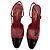 Tacones slingback Chanel 9 cm. Matthieu Blazy. Cuero acolchado burdeos/negro
