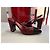 Tacones slingback Chanel 9 cm. Matthieu Blazy. Cuero acolchado burdeos/negro - vista 3