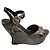 Alice + Olivia Python Effect Wedge Sandals – Leather – Platform Heel – Size 39 Python print