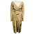 Vestido midi envolvente de algodón beige Dolada de Dries Van Noten Camello