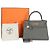 Hermès Gris Meyer Clemence Retourne Kelly 28 GHW Marrone - vista 3