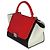 Céline Borsa Trapeze Piccola in Pelle di Vitello Grana Rossa Nera Bianca Celine Rosso Multicolore - vista 3