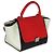 Céline Borsa Trapeze Piccola in Pelle di Vitello Grana Rossa Nera Bianca Celine Rosso Multicolore - vista 4
