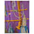 Hermès Foulard in seta con nappe Multicolore Porpora  - vista 4