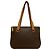 Céline Celine Vintage Macadam Blazon Logo Muster Leder Tote Bag Braun