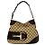 Borsa a Spalla Gucci Sherry Line GG Logo Marrone Rosso Verde