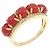 Autre Marque Gstb Au750 Korallen-Diamantring Golden