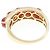 Autre Marque Gstb Au750 Korallen-Diamantring Golden - Ansicht 3