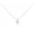 Autre Marque Collana con croce di diamante in oro bianco Au750 Argento