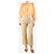 Frame Denim Beige gestreifte Denim-Hose - Größe UK 12 - Ansicht 2