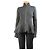 Alaïa Cardigan zip grigio scuro a coste - taglia UK 12