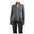Alaïa Cardigan zip grigio scuro a coste - taglia UK 12 - vista 4