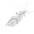 Autre Marque Platin-Diamant-Halskette Silber - Ansicht 4