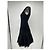 Autre Marque Schwarzes Kleid mit Seidenunterrock - Ansicht 4