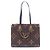 Borsa tote OnTheGo MM Louis Vuitton Marrone Beige Monogramma
