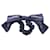 Scrunchie in seta blu navy Chanel