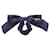 Scrunchie in seta blu navy Chanel - vista 2