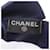 Scrunchie in seta blu navy Chanel - vista 3