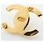Chanel Coco Mark Gold Plated Brooch Golden - view 3