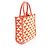 Prada TRIANGOLO JACQUARD Mini 2-Wege Handtasche Weiß Orange - Ansicht 2