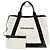 Borsa Balenciaga Cabas M 339936 in blu navy Nero Bianco sporco