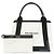 Borsa a mano Cabas S da donna Balenciaga in blu navy Nero Bianco sporco