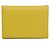 Tarjetero Calvi Duo de cuero Epsom de Hermès en amarillo