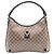 Bolso de Hombro Gucci Beige GG Crystal Abbey D Ring