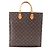 Borsa Tote Sac Plat Louis Vuitton Marrone Monogramma