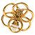 Orecchini a clip con motivo floreale placcati in oro Chanel D'oro - vista 3