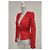 Elisabetta Franchi Jacke in Rot mit Satin-Details - Ansicht 2