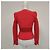 Elisabetta Franchi Jacke in Rot mit Satin-Details - Ansicht 3