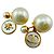 Orecchini Christian Dior Dior Tribal Perla Ape Logo CD D'oro