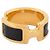 Ring Hermès NUOVO ANELLO HERMES OLYMPE PM H500058FC8955 S T52 PELLE DI VITELLO NERA & ORO Nero - vista 2